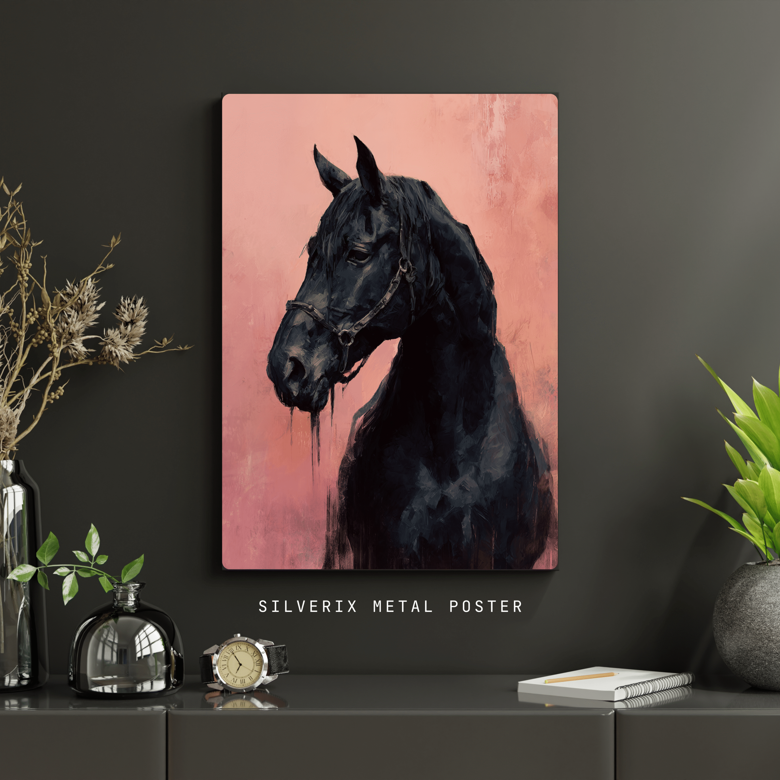 Abstrct Art Black Horse