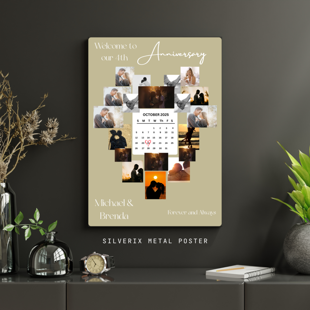 Custom Heart Grid Calendar